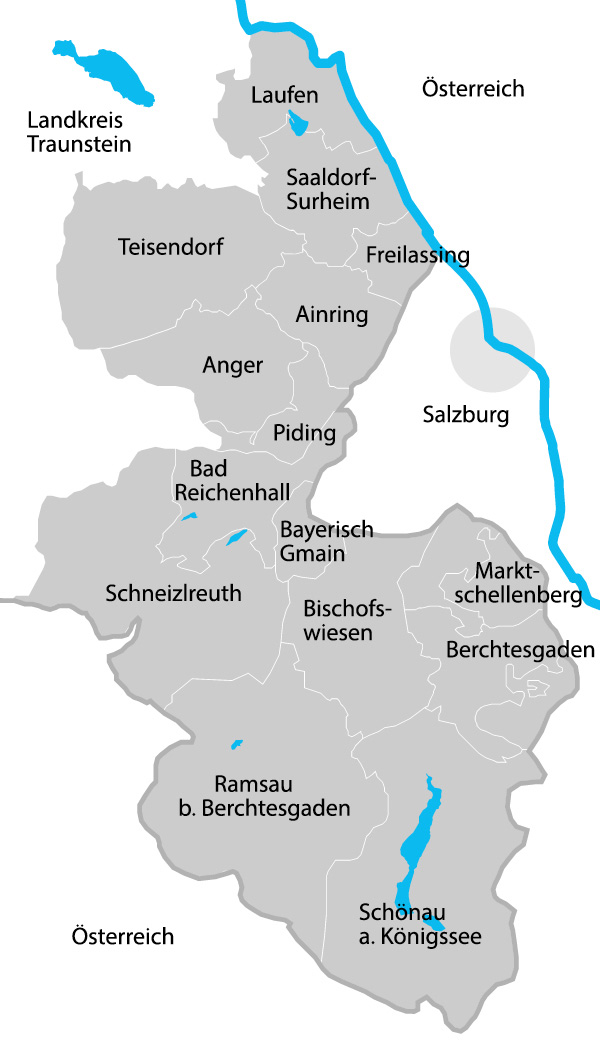 Die Gemeinden im Berchtesgadener Land
